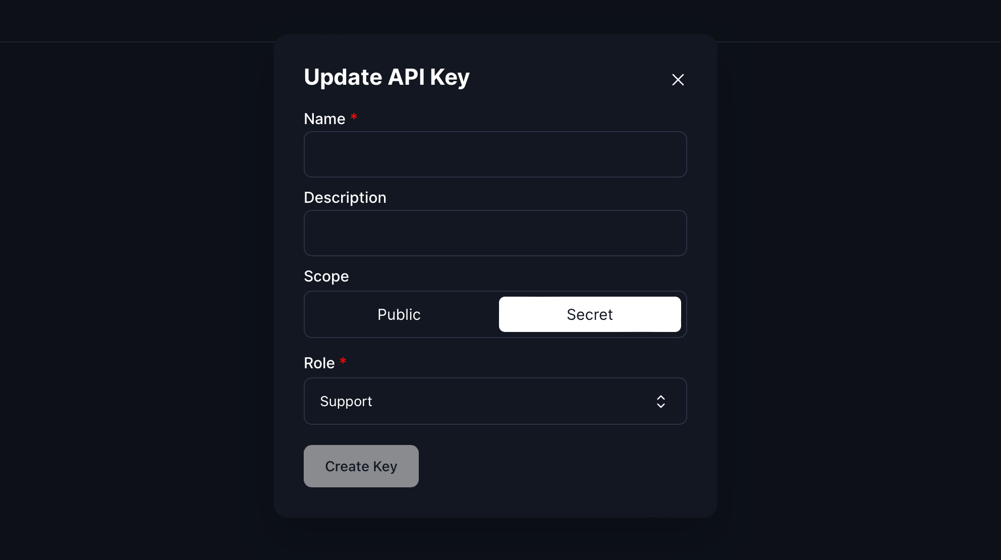 Create API Key